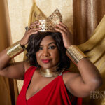 Regal Black woman with a crown for 30 Days of Beautiful